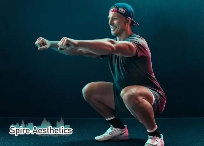 Image of man build leg muscle Falkirk through exercise
