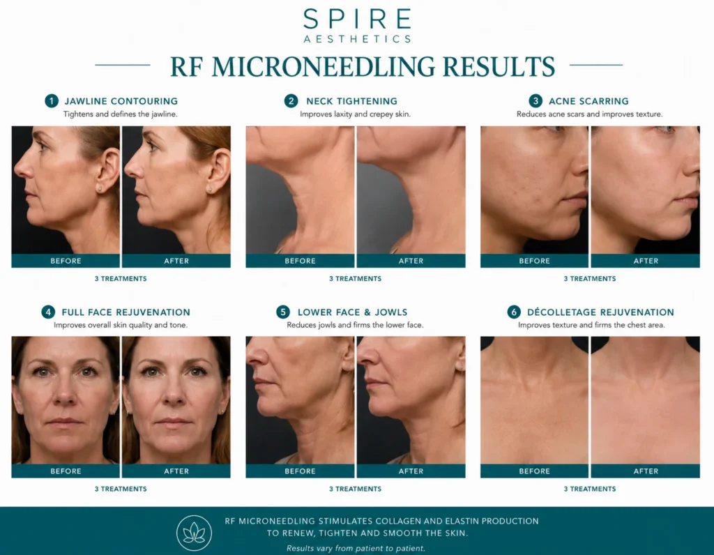 RF Microneedling Skin tightening Falkirk results