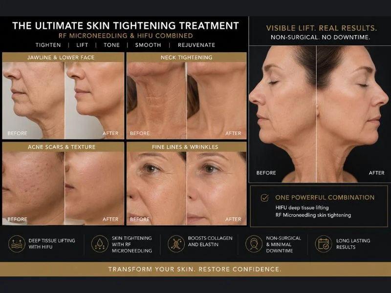 Results of combined treatment for the ultimate skin tightening treatment Falkirk