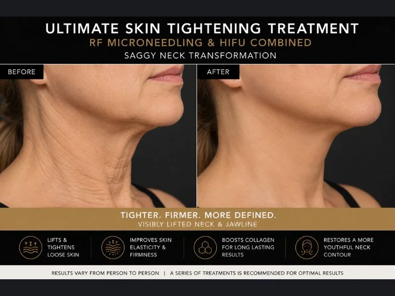 before and after Ultimate skin tightening treatment Falkirk