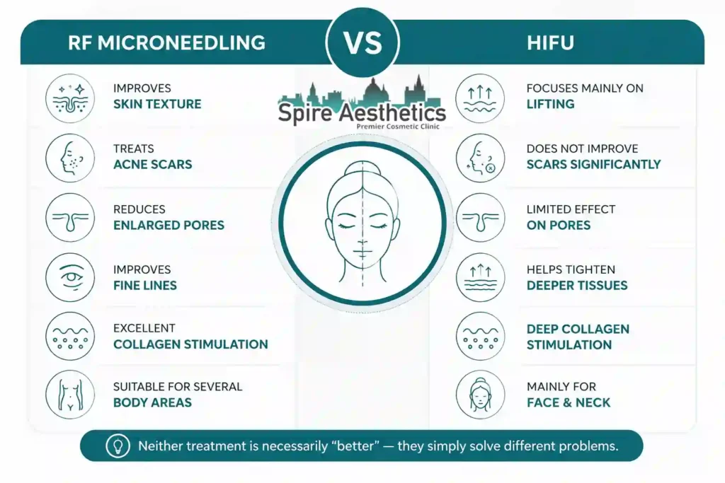 RF Microneedling vs HIFU: Which Treatment Gives Better Results Falkirk?
